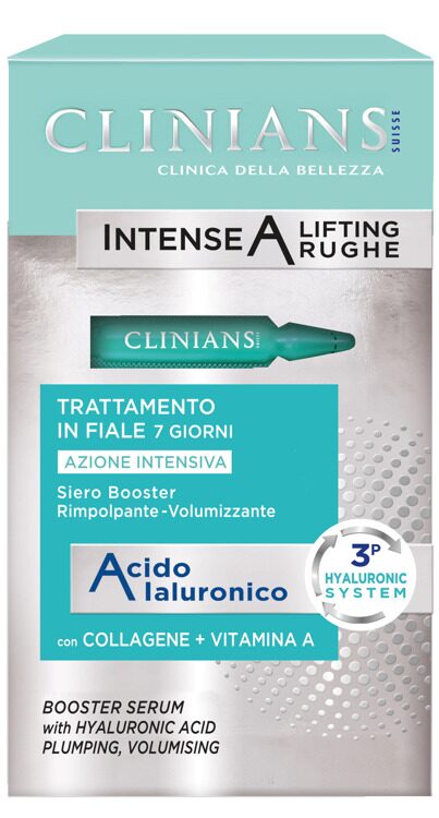 CLINIANS Сыворотка-бустер для лица, шеи INTENSE A LIFTING RUGHE с Гиалурон. кисл., Коллаген и Вит.А